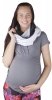 Mija - 2 in1 Nursing Breastfeeding scarf / Nursing Cover COTTON 9013 Graphite / White